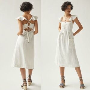 Anthropologie Pilcro flutter sleeve midi dress